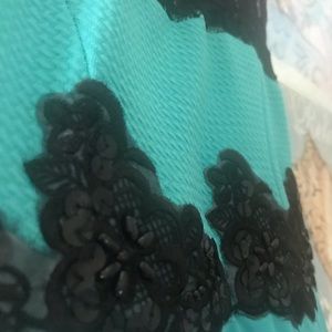 Kids formal teal and black dress (4)